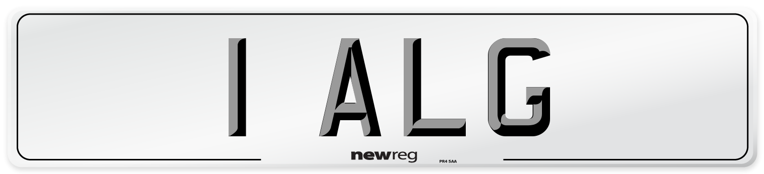 1 ALG Number Plate from New Reg